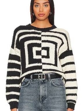 MOTHER The Easy Drop Jumper in Translation Unknown, size medium